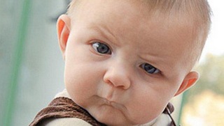 skeptical baby pic